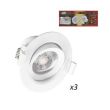 Spot LED SMD orientable 3 W 3000 K pack de 03 MIIDEX LIGHTING 763615 photo du produit Secondaire 3 S