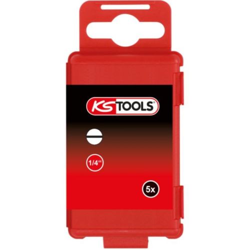 Boîte de 5 embouts de vissage fente 75 mm 1/4'' 3 mm KS TOOLS 911.7733 photo du produit Secondaire 2 L