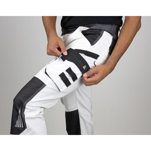 Pantalon de travail VAISSEAU multipoches blanc/gris T38 - LMA LEBEURRE - 1850-T38 pas cher Secondaire 1 L