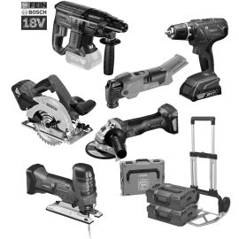 Bosch - Pack 18V 6 outils (GSR60/GBH21/GWS7/GKS57/GST18/GSA18) +