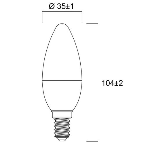 Lampe LED flamme dépolie TOLEDO E14 4,5 W 470 lm SYLVANIA 29607 photo du produit Secondaire 1 L