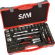 Coffret mixte 1/4'' et 1/2'' de 49 outils en mm - SAM OUTILLAGE - 75-SS49A pas cher