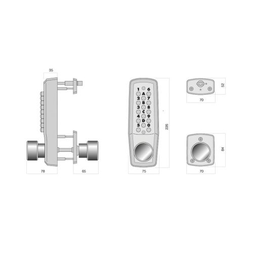 Keylex 2000 axe à 60 mm nickel satiné - LOKOD - 22103 pas cher Secondaire 1 L