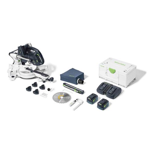 Scie à onglet radiale 2x18 V KAPEX KSC 60 EB 5,0 I-Plus + 2 batteries 5 Ah + chargeur + coffret FESTOOL 577954 photo du produit