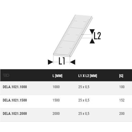 Réglet inox flexible 1 face 25x1000mm - FACOM - DELA.1021.1000 pas cher Secondaire 1 L