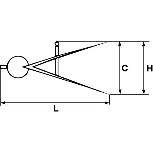 Compas à charnière avec système de blocage 220mm - SAM OUTILLAGE - 783-B-22 pas cher Secondaire 1 L