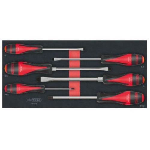 Module de 6 tournevis Ultimate® Fente - Phillips® 1/3 580 g KS TOOLS 713.5015 photo du produit Principale L
