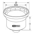 Douille 12 pans pour écrou d'essieu Iveco 105 mm KS TOOLS 460.4165 photo du produit Secondaire 1 S