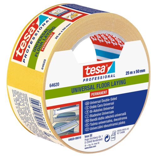 Ruban adhésif double-face toilé extra fort 25m x 50mm - TESA - 49440000005 pas cher