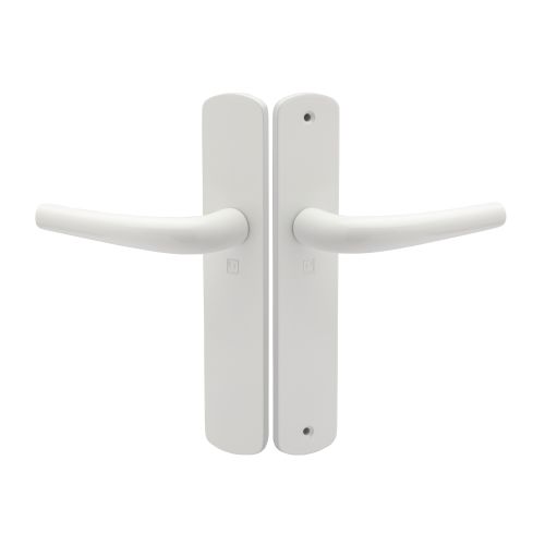 Ensemble sur plaque aluminium SALOME HOME ELEGANCE entraxe 195mm bec de cane blanc - HERACLES - B-SALOME-027 pas cher