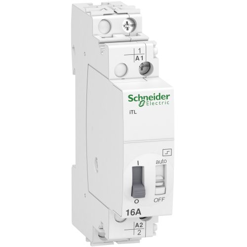 iTL télérupteur ACTI9 16 A 1 NO 230 à 240 VCA 110 VCC 50-60 Hz SCHNEIDER ELECTRIC A9C30811 photo du produit Principale L