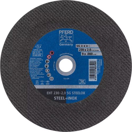 Disque &agrave; tron&ccedil;onner &agrave; moyeu d&eacute;port&eacute; SG STEELOX pour acier 2mm - PFERD - 61328400 pas cher