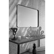 Miroir décoratif encadrement métallique noir 70x50cm - PRADEL - 760031 pas cher