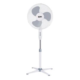 Ventilateur sur pied 45W EDM blanc D.40cm hauteur r&eacute;glable 105 - 125 cm - 33500 pas cher Principale M