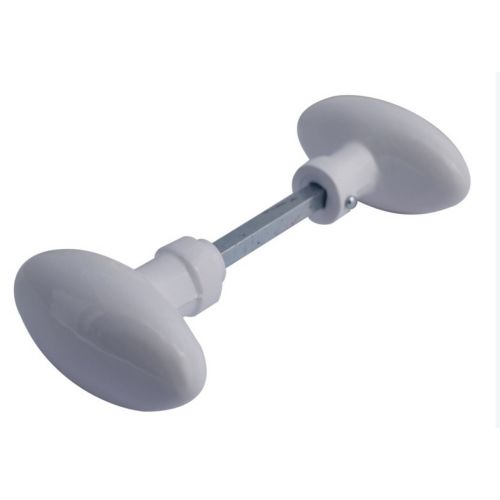 Bouton double ovoïde aluminium blanc 6 x 90 mm DUBOIS INDUSTRIE 104163 photo du produit