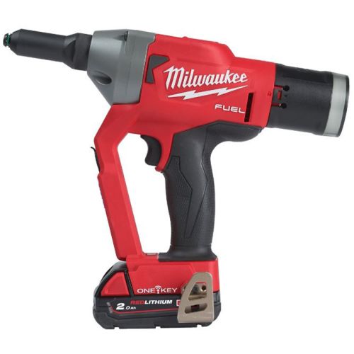 Riveteuse M18 FUEL ONE KEY 18 V M18 ONEFPRT-202X + 2 batteries 2 Ah + chargeur rapide + HD BOX MILWAUKEE 4933478602 photo du produit