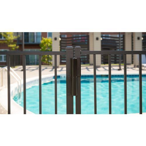 Ferme portillon 2/1 charnière noir 9005 largeur 1,1m 75kg maximal - LOCINOX - P00008665-9005 pas cher Secondaire 4 L