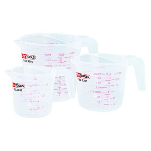 Jeu de 3 verres doseurs KS TOOLS 150.9205 photo du produit