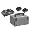 Pack énergie 18V Li-Ion 2 batteries BL1860B 6Ah + chargeur double DC18RD) en coffret MAKPAC III - MAKITA - 198077-8 pas cher