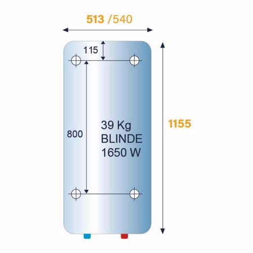 Chauffe-eau électrique blindé vertical mural CHAUFFEO 150 L D530 ATLANTIC 021115 photo du produit Secondaire 4 L