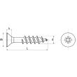 Vis à bois aggloméré tête fraisée pozidrive A2 filetage partiel 4X35/24 boîte de 200 - ACTON - 623144X35/24 pas cher Secondaire 3 S