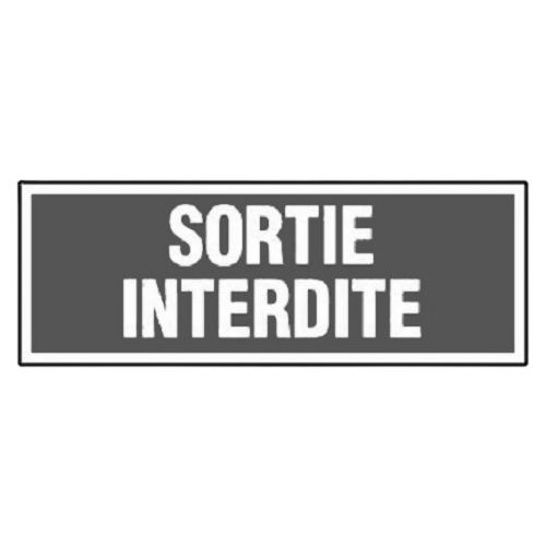 Panneaux d'interdictions rectangulaires 330 x 120mm ''Sortie interdite'' - NOVAP - 4140360 pas cher