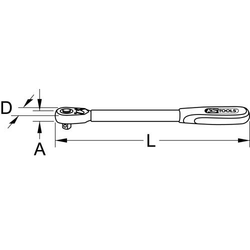 Cliquet extensible ULTIMATE 1/2'' 36 dents KS TOOLS 922.1325 photo du produit Secondaire 1 L