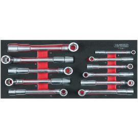 Module de clés à pipe KS Tools débouchées 6 pans 11 pièces - 713.2011 photo du produit Principale M