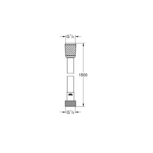 Flexible de douche ROTAFLEX TWISTSTOP 1500mm - GROHE - 28409002 pas cher Secondaire 1 L