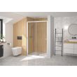 Porte coulissante SUPRA III C 100cm blanc verre transparent - KINEDO - PA1540BTN pas cher Secondaire 1 S