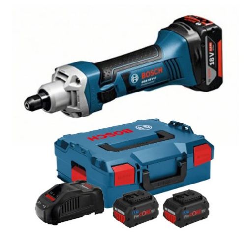 Meuleuse droite 18V GGS 18 V-LI + 2 batteries Procore 5,5Ah + chargeur + coffret L-BOXX BOSCH 06019B530C photo du produit