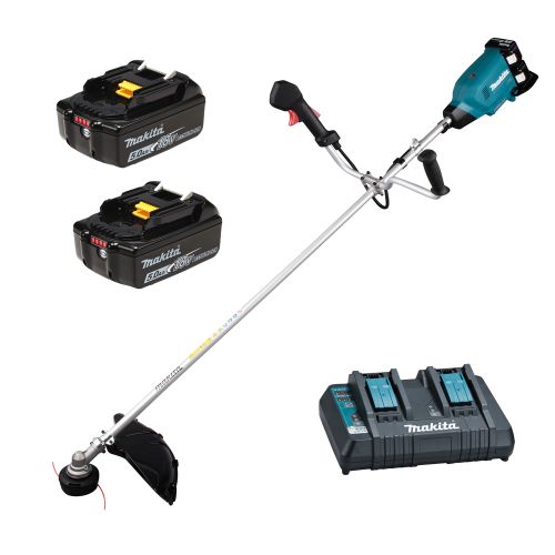 Coupe-herbe 36 V LXT + 2 batteries 5 Ah + chargeur rapide MAKITA DUR369APT2 photo du produit