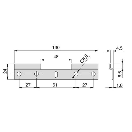 Platine double pour suspension de meuble acier galvanisé - EMUCA - 8918803 pas cher Secondaire 1 L