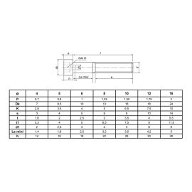 Vis à métaux tête cylindrique hexagonale creuse bas Ultima brut classe 8.8 DIN 6912 pas cher Principale M