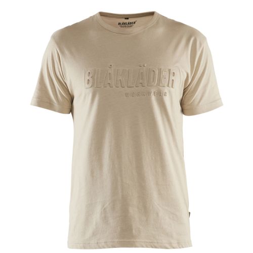 T-shirt imprimé 3D à manches courtes beige T3XL - BLÅKLÄDER - 353110422509XXXL pas cher