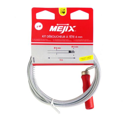 Déboucheur canalisation L3 m D6 mm MEJIX 180540 photo du produit Secondaire 3 L
