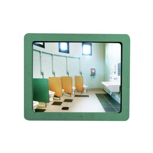 Miroir sanitaire plat 490x710mm vert - SOCOMIX - MP 75-LUX VERT pas cher Secondaire 2 L