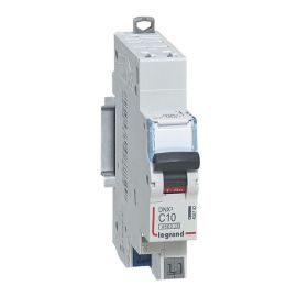 Disjoncteur phase + neutre DNX³ 4500 6kA arrivée bornes automatiques 1 module 1P+N 230V 10A - LEGRAND - 406782 pas cher Principale M