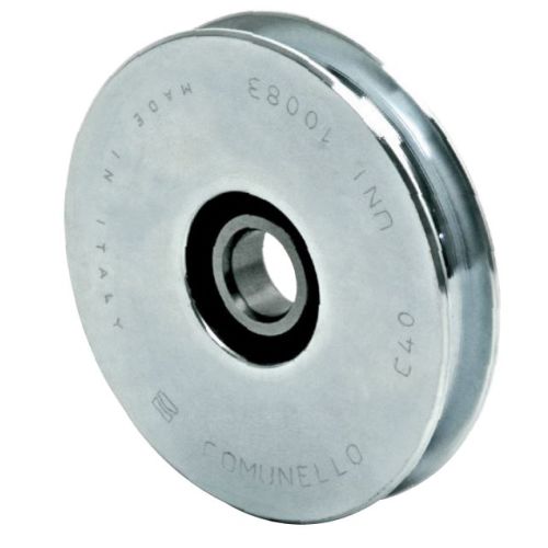 Galet pour corde poulie diam&egrave;tre 58 mm &agrave; fixer acier zinguer COMUNELLO 340-60 photo du produit Principale L