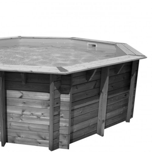 Liner 75/100 PVC gris pour piscine en bois OCEA octogonale 580cm - UBBINK - 7514912 pas cher Secondaire 1 L