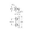 Mitigeur de douche thermostatique GROHTHERM 800 COSMOPOLITAN bicommande GROHE 34771000 photo du produit Secondaire 1 S