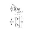 Mitigeur de douche thermostatique GROHTHERM 800 COSMOPOLITAN bicommande GROHE 34771-000 photo du produit Secondaire 1 S