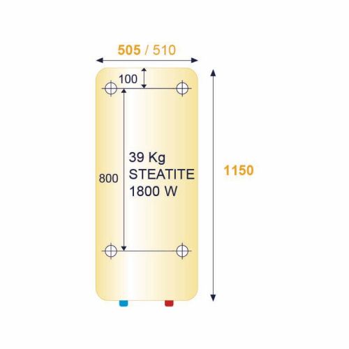 Chauffe-eau électrique vertical mural stéatite 150 L CHAFFOTEAUX 3000573 photo du produit Secondaire 1 L