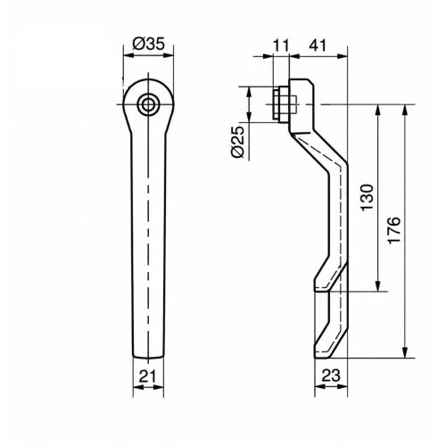 Levier extérieur longueur 130mm - PINET - 8773511 pas cher Secondaire 1 L