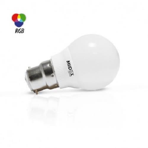 Ampoule LED B22 2 W bulbe RGB MIIDEX LIGHTING 7470C photo du produit