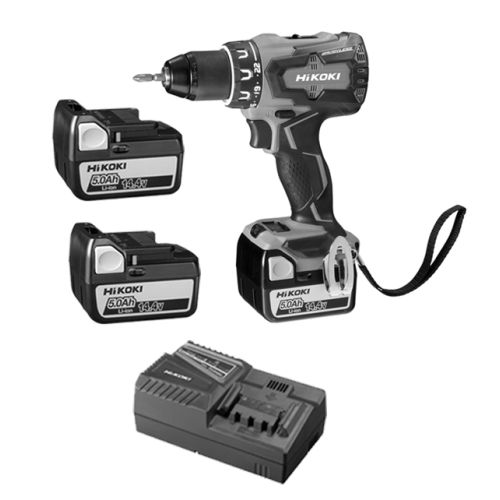 Perceuse visseuse 14,4V + 3 batteries 5Ah + chargeur + coffret standard - HIKOKI - DS14DBSL5AX3 pas cher