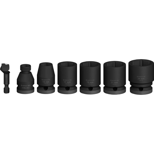 Lot de 7 douilles Pro Impact pour clés à chocs 1/2'' - BOSCH - 2608003032 pas cher
