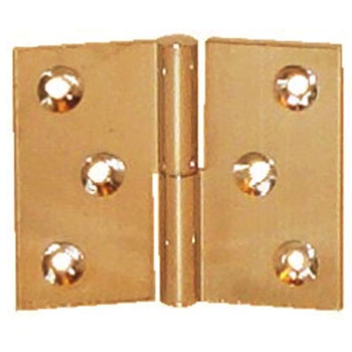 Paumelle laiton poli en 30 x 40 mm droite nœud de 6 mm axe acier PO3140S10 photo du produit Principale L