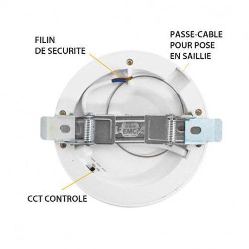 Plafonnier LED ALDEBARAN blanc D125 mm 6 W CCT MIIDEX LIGHTING 77492 photo du produit Secondaire 1 L