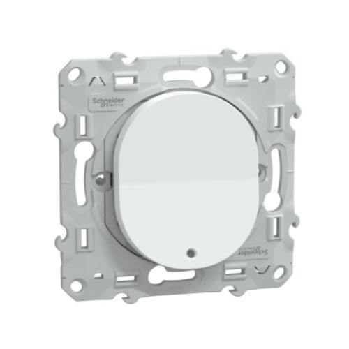 Mécanisme poussoir OVALIS à fermeture lumineux blanc LED bleu 250 V - SCHNEIDER ELECTRIC - S320276 pas cher